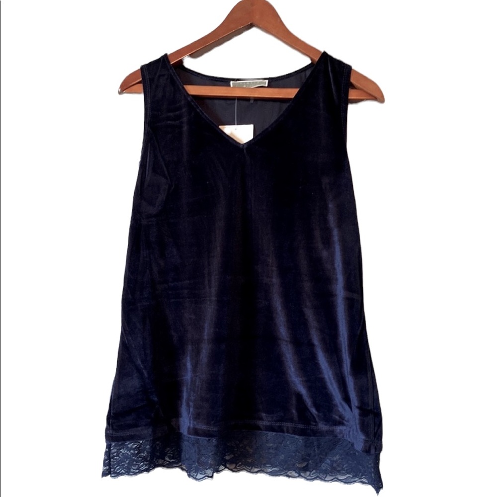 Liquid By Sioni Blue Sleeveless Top